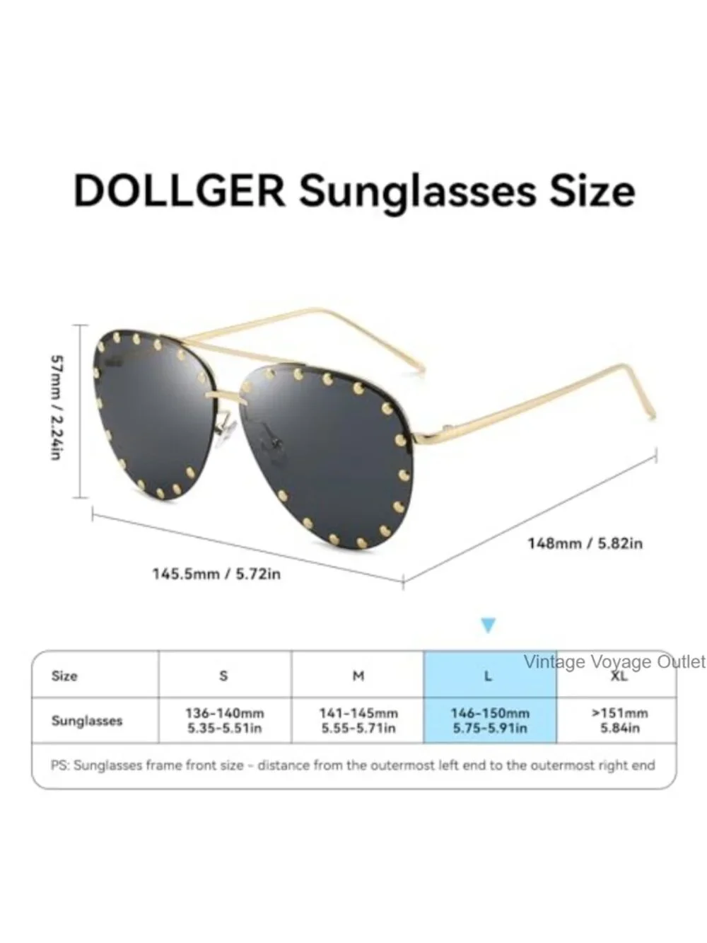 Studded Aviator Sunglasses for Women UV400 Metal Frame Oversized